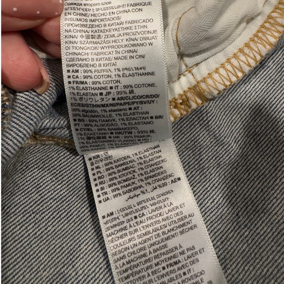 Gap Cheeky Straight Patchwork High Rise Jeans Blue Denim Womens Size 4/27 - Picture 6 of 8